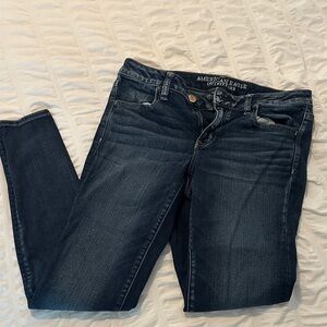 American Eagle Outfitters Women's Deep Blue Skinny Jeans